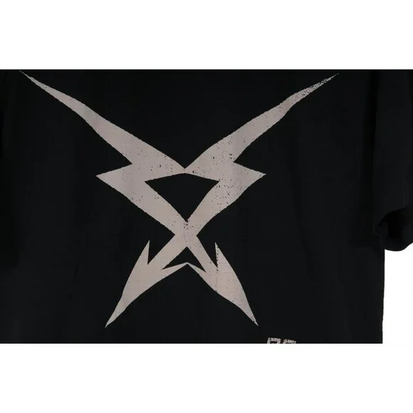 Givenchy Mens Double Arrow Cross T Shirt Size Medium Black Crewneck Cotton